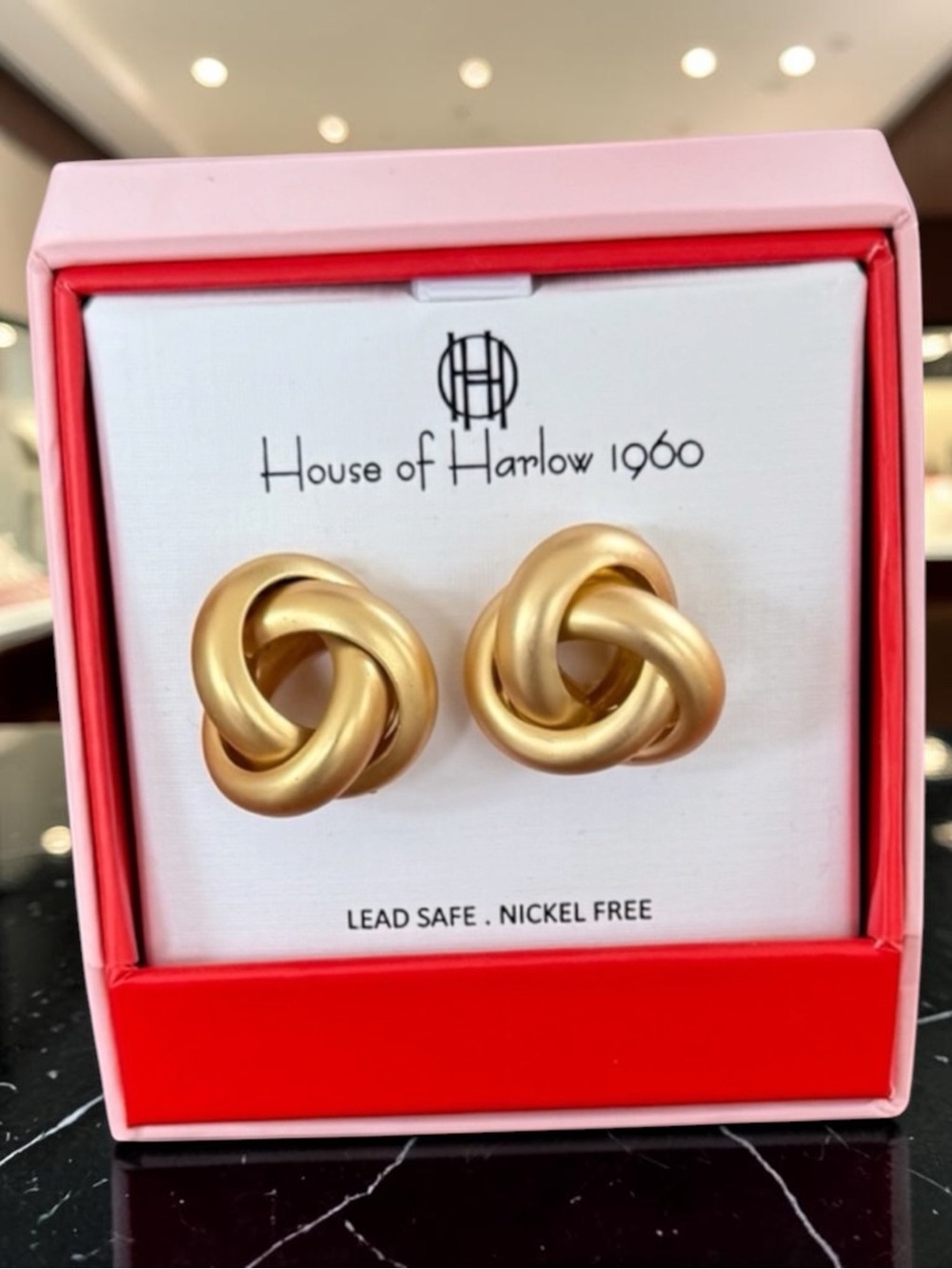 House of Harlow 1960 Gold Knot Stud Earrings